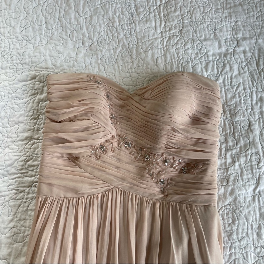 Elegant Cream Strapless Dress